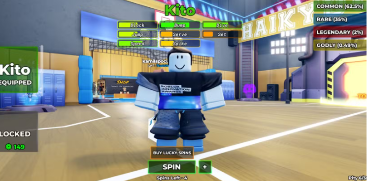 An image of a character from Volleyball Legends, highlighting unique abilities and playstyles.