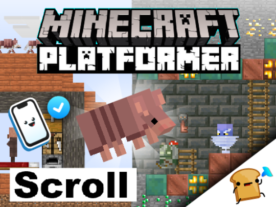 Minecraft scroll platformer